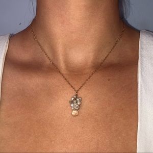 Freshwater Pearl Necklace with Gold Plated Chain